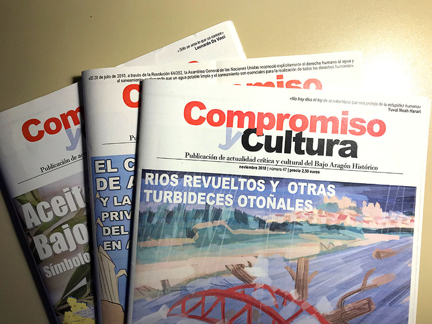 Imagen de tres revistas de compromiso y cultura.